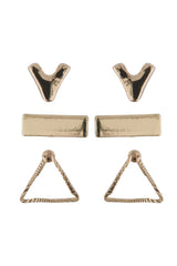 Florri Gold 3-Pack Earstuds