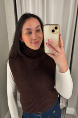 Lyla Brown HIgh Neck Knit