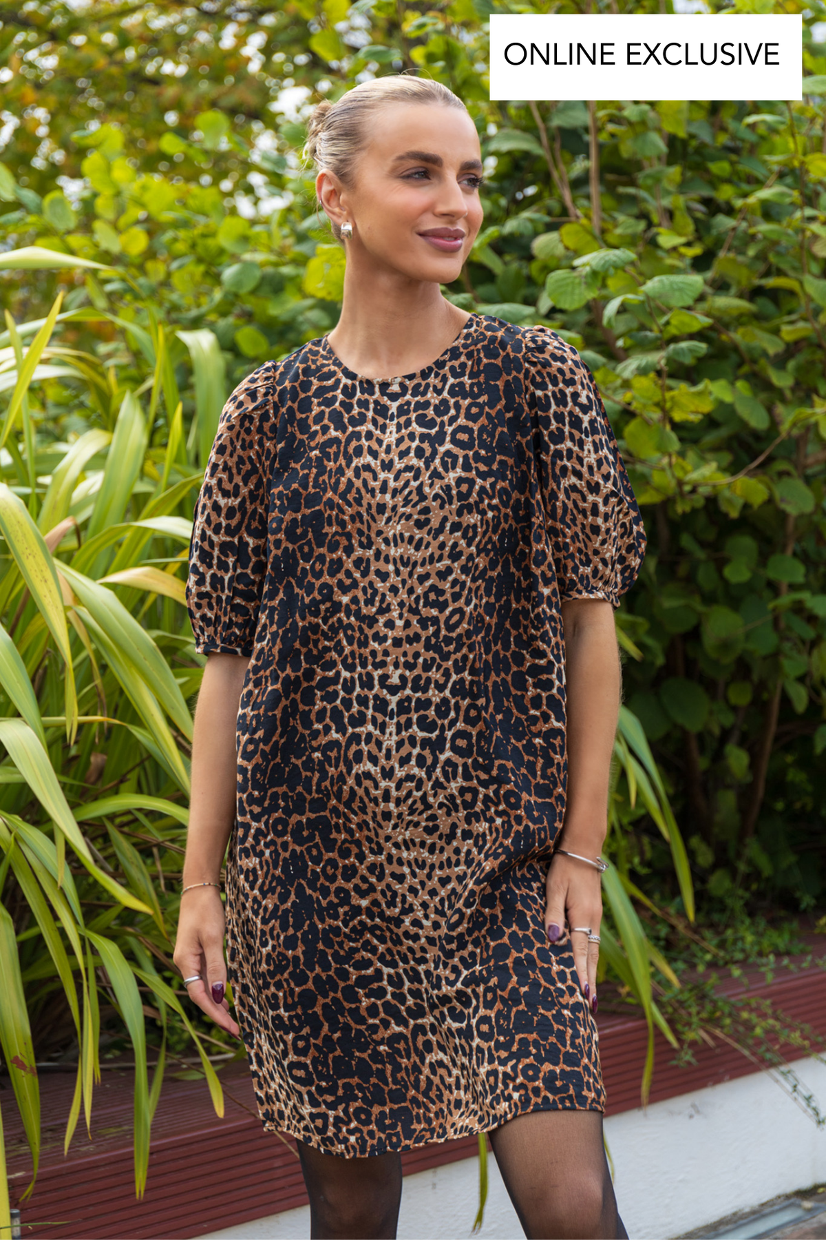 Almira Leopard Print Mini Dress