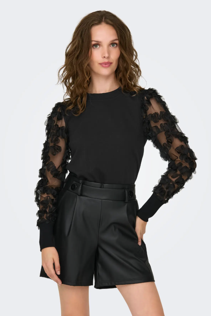 Fairview Black Detailed Sweatshirt