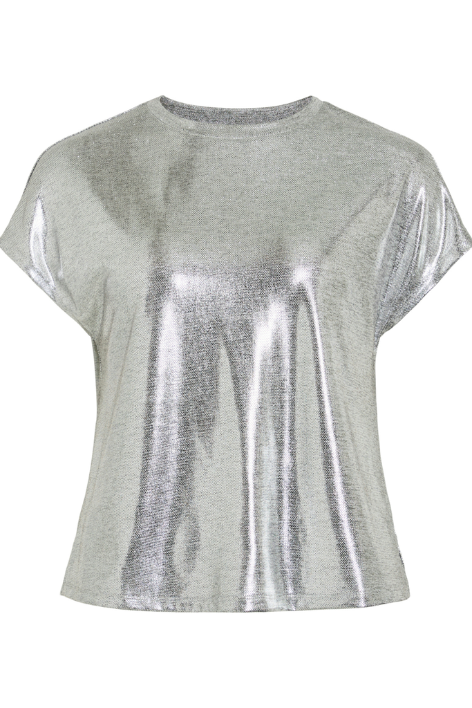 Hannan Silver Lurex Top
