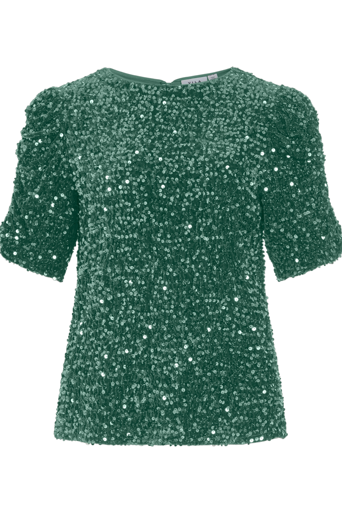 Believe Green Sequins Top