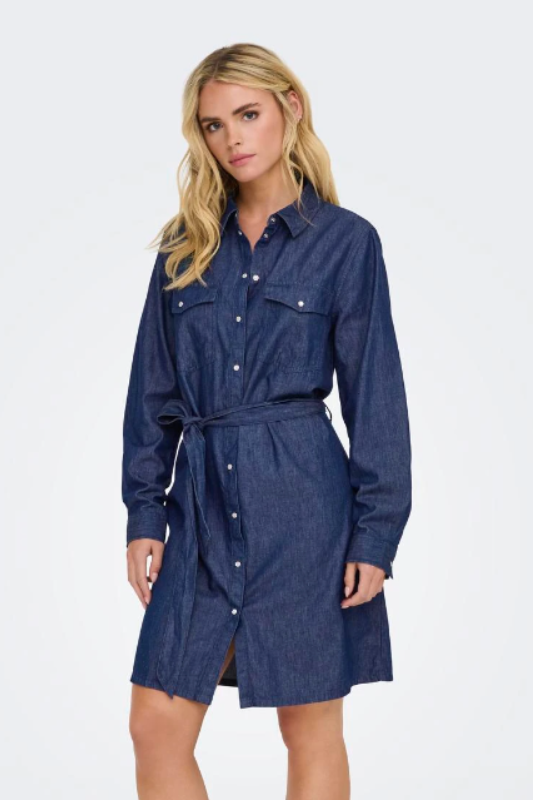 Kai Medium Blue Denim Shirt Dress