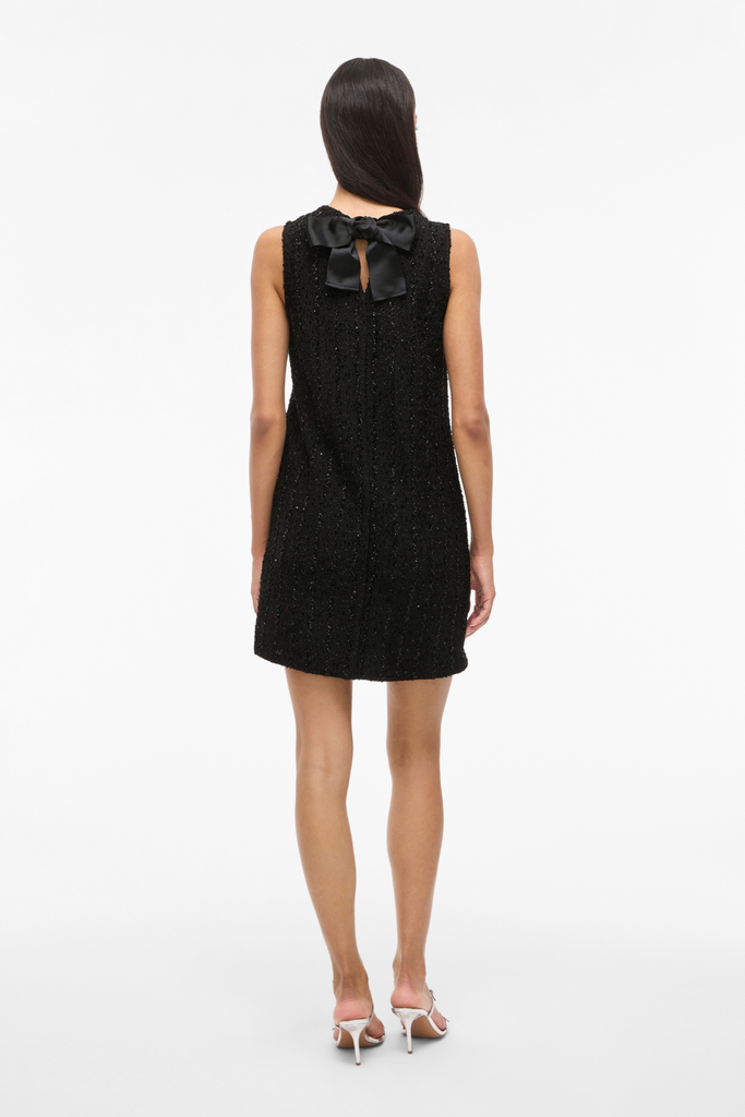 Otta Black Bow Short Dress