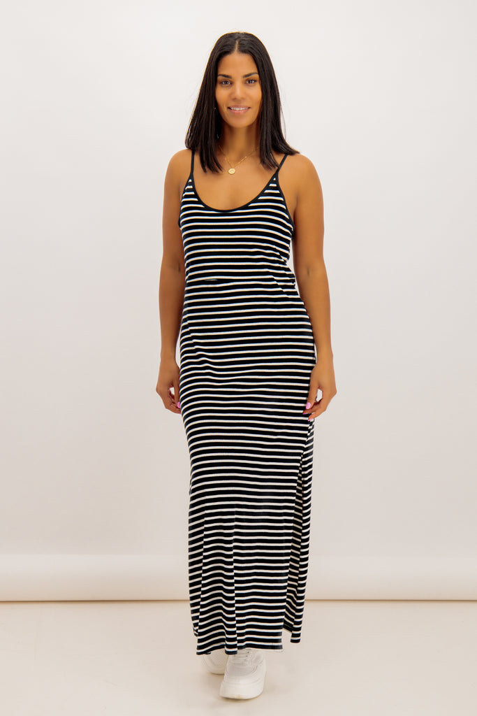 Darling Black Stripe Maxi Dress