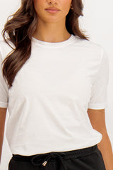 Ria Solid Tee In White