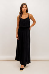 Nova Black Strap Maxi Dress