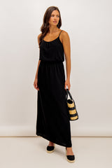 Nova Black Strap Maxi Dress