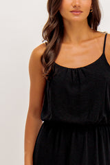 Nova Black Strap Maxi Dress