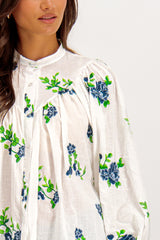 Lucinda White Embroidered Floral Blouse