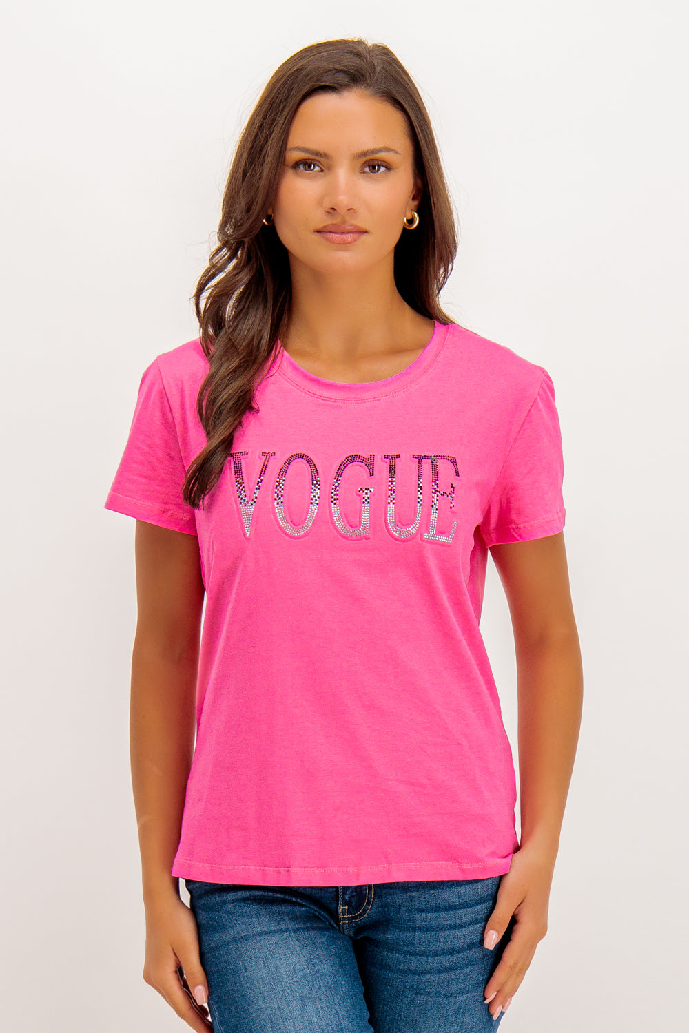 Vogue Pink Embellished Tee