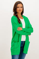 Bright Green Viril Open Knit Cardigan