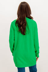 Bright Green Viril Open Knit Cardigan