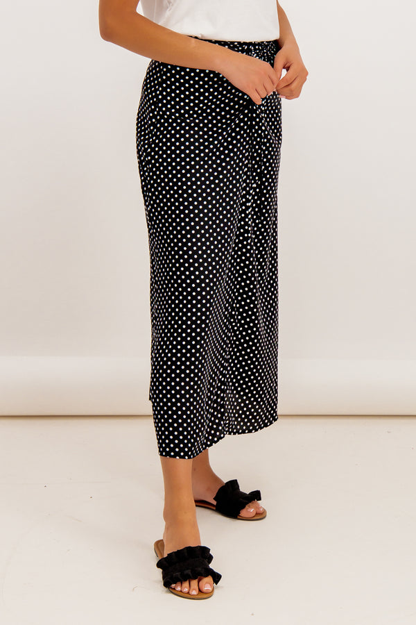 Elise Black & White Polka Dot Skirt