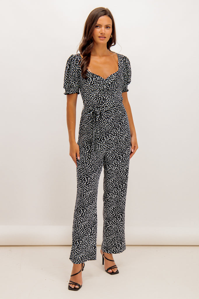 Judith Black & White Sweetheart Jumpsuit