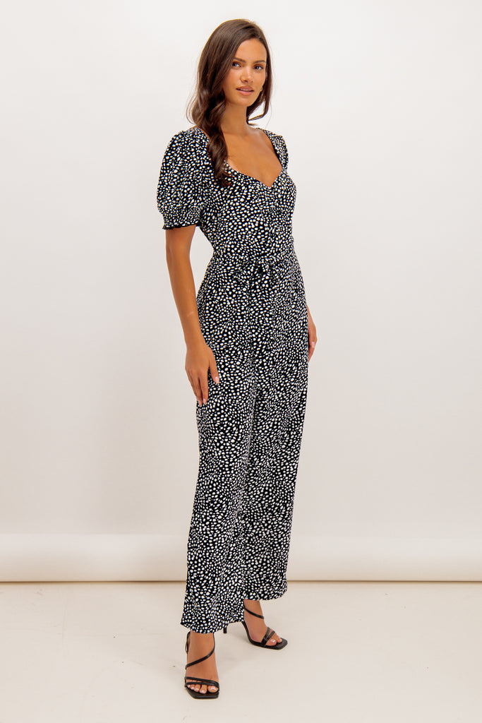 Judith Black & White Sweetheart Jumpsuit