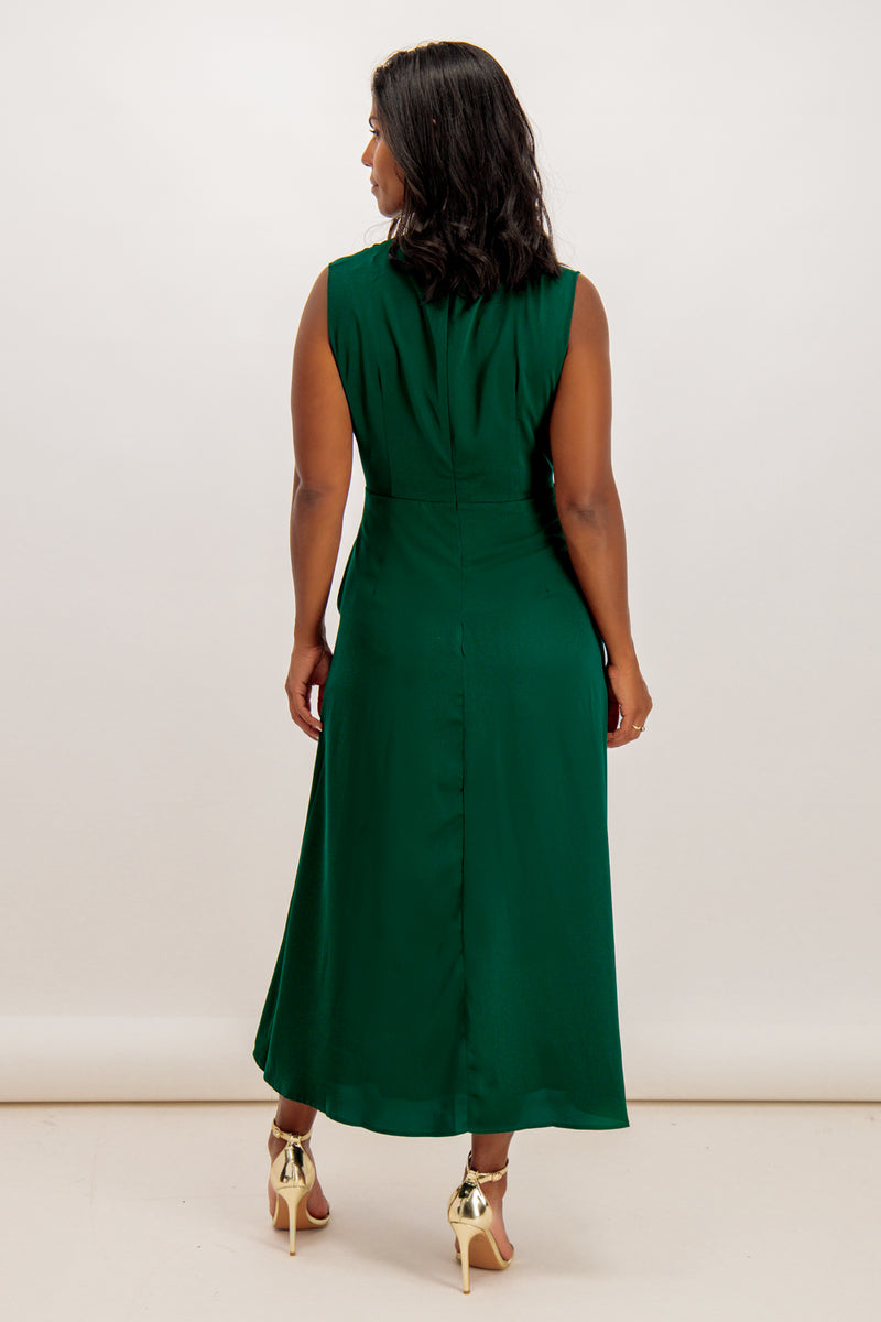 Adriana Deep Green Midi Dress