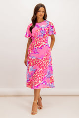 Pink Leopard Print Niko Dress