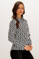 Gail Black & White Printed Shirt