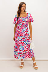 Hallie Paisley Pink & Navy Dress