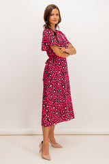 Pink Animal Print Niko Dress