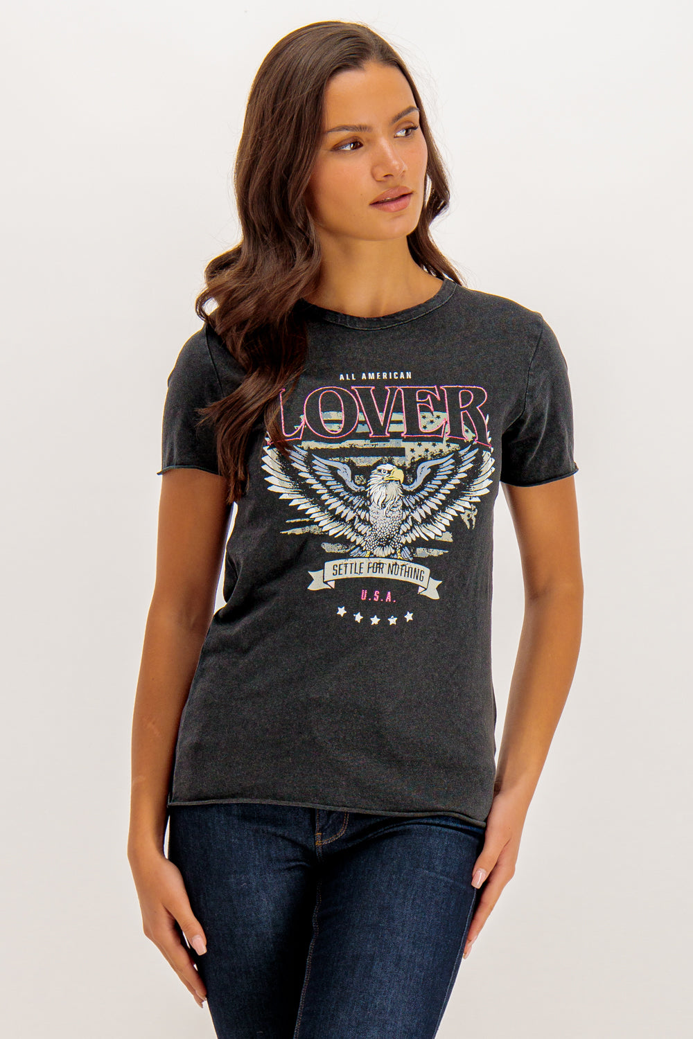 Lucy Black Lover Printed Tee
