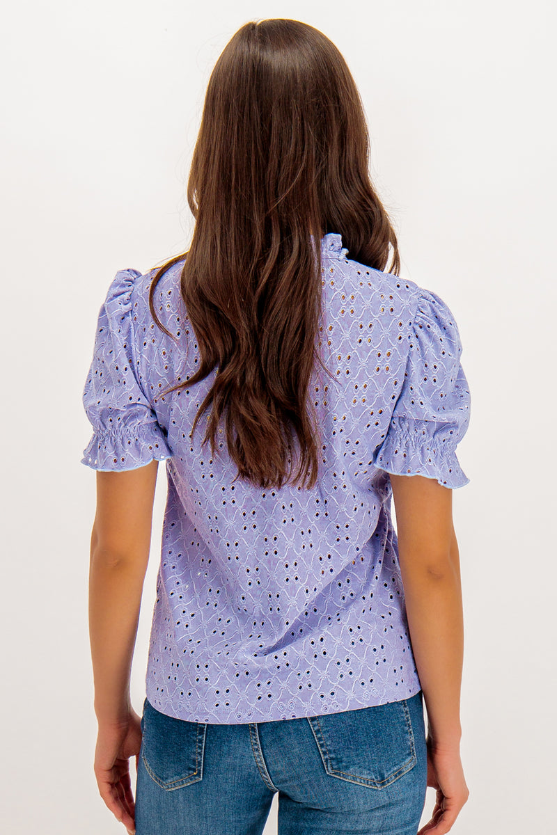 Kawa Lavender Broidere Top