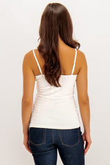 Ava Basic White Strap Tank Top