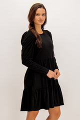 Corina Short Black Knit Dress
