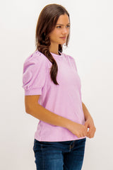 Kerry Lilac O-Neck Puff Sleeve