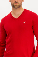 Phoenix Kyle V-Neck Red Knitted Sweater