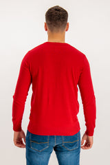 Phoenix Kyle V-Neck Red Knitted Sweater