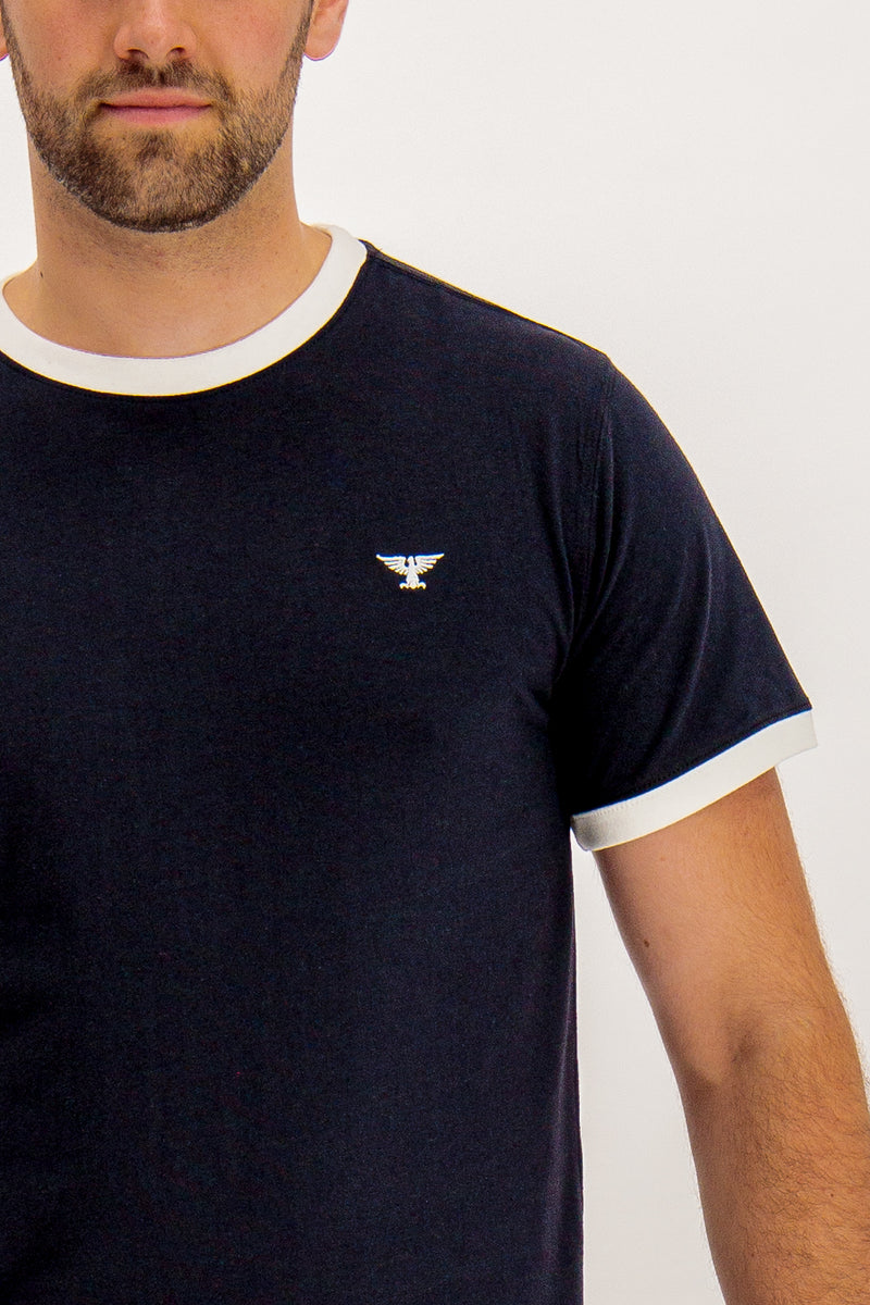Phoenix Navy Brooklyn Contrast T-Shirt