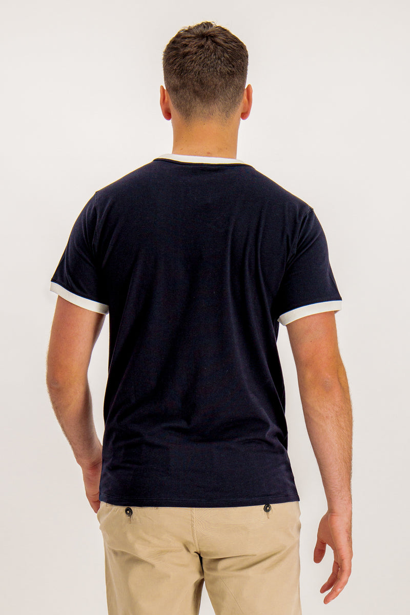 Phoenix Navy Brooklyn Contrast T-Shirt