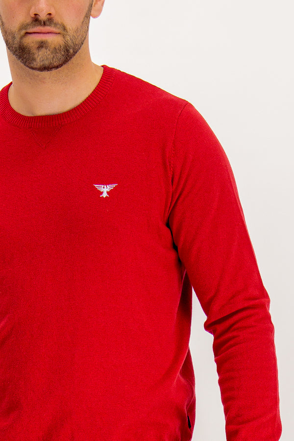 Phoenix Craig Red Knitted Round Neck Sweater