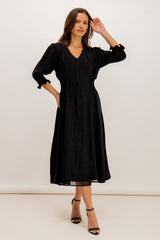 Gily Black Midi Dress