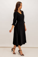Gily Black Midi Dress