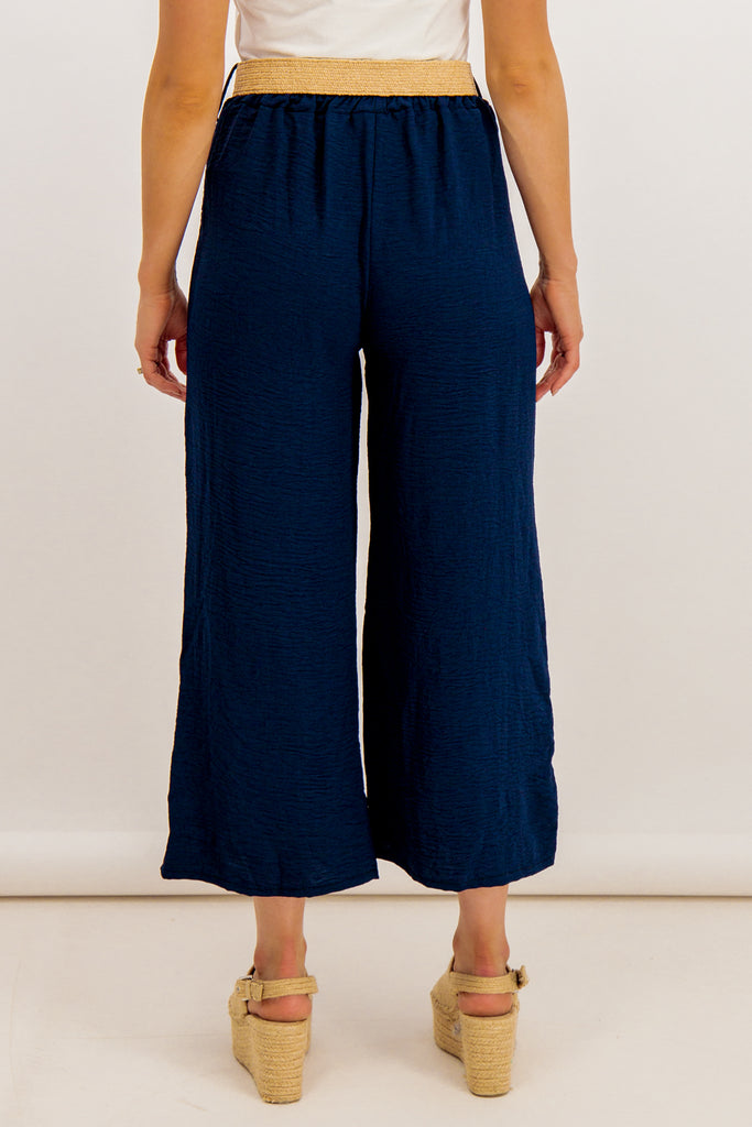 Ciara Navy Belted Trousers