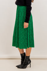 Pilou Green Printed Skirt