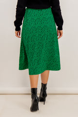 Pilou Green Printed Skirt