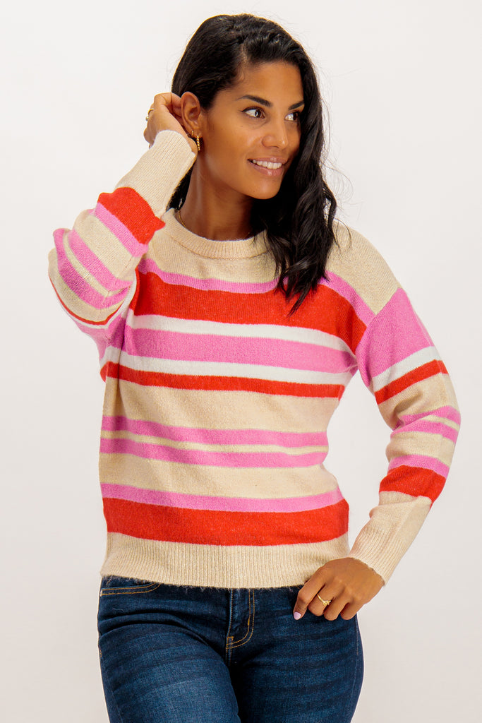 Elanor Striped Multi Colour Knit