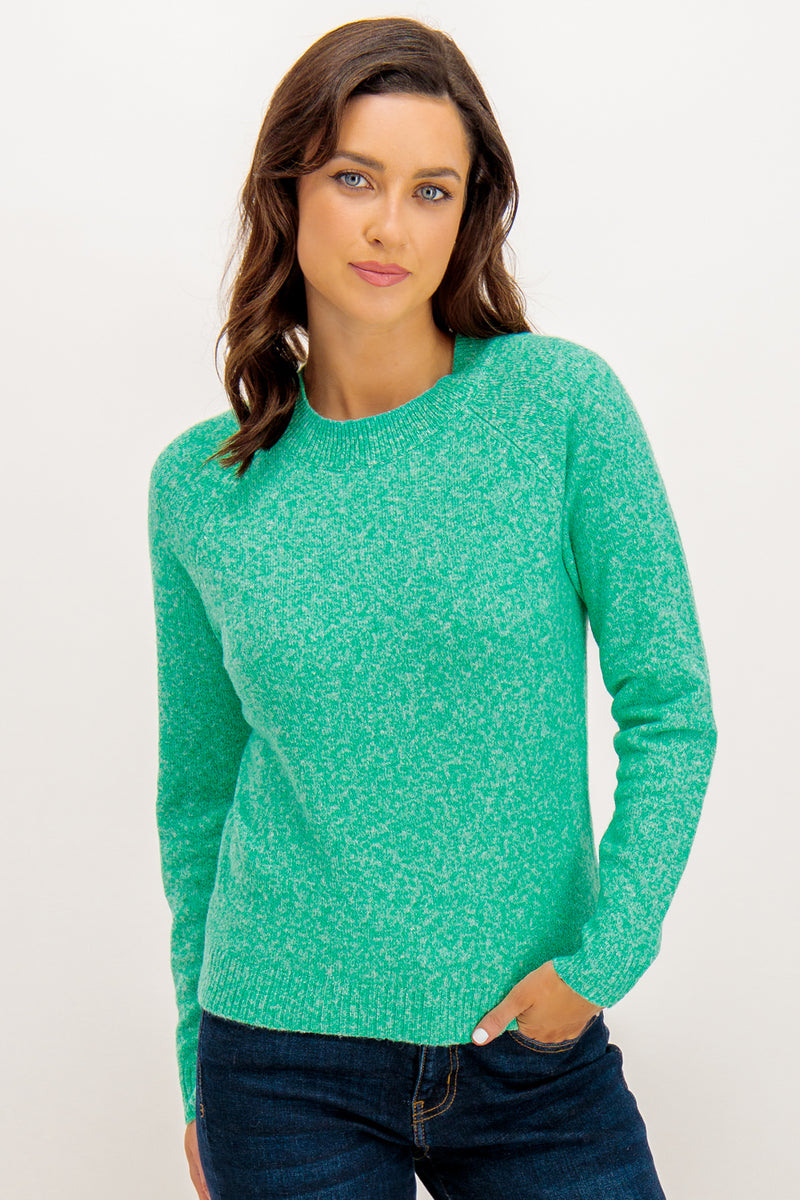 Mint Melange Doffy O-Neck Knit