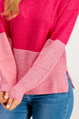 Viril Love Potion Colour Block Roll Neck Knit