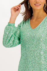 Taile Green Sequin Top