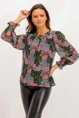 Everley Multi Paisley Print Top
