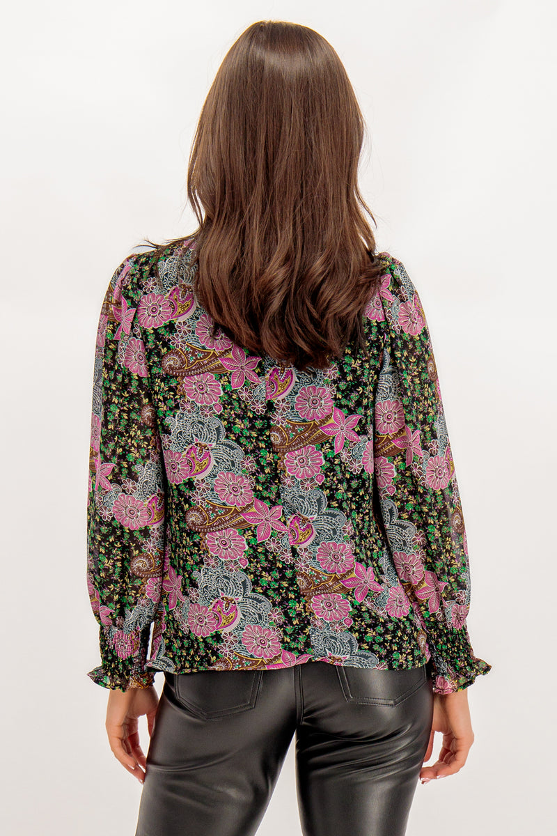 Everley Multi Paisley Print Top