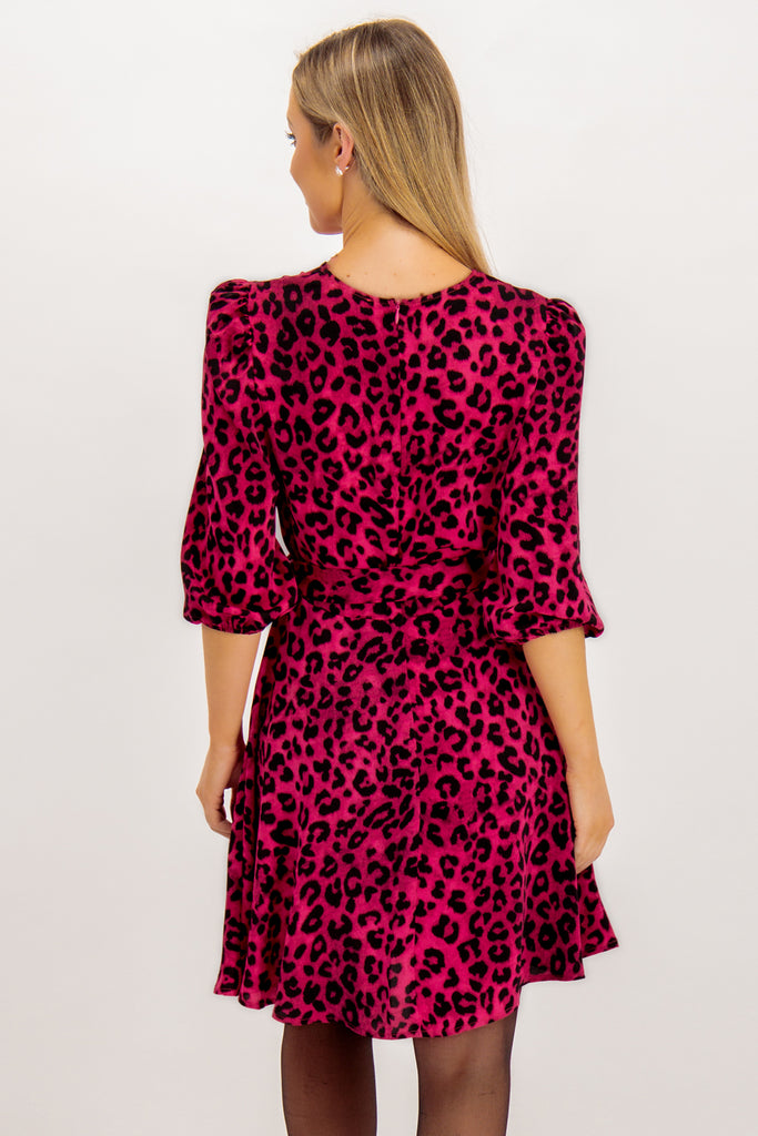 Lottie Pink & Black Animal Print Dress