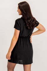 Roisin Short Black Shirt Dress