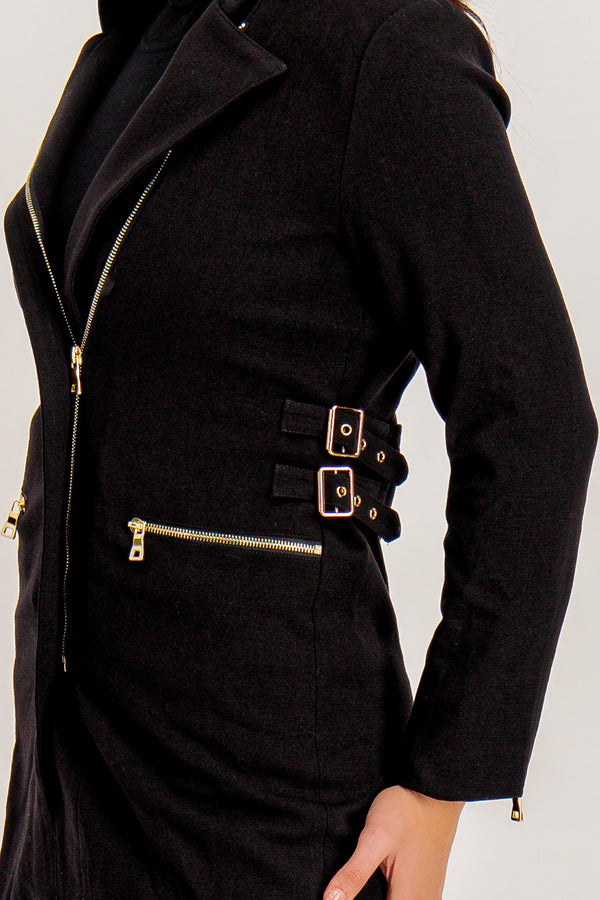 Holly Black Gold Detail Jacket
