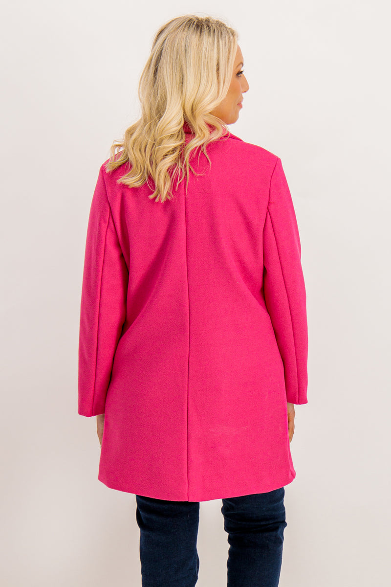 Sienna Pink Single Breasted Coat